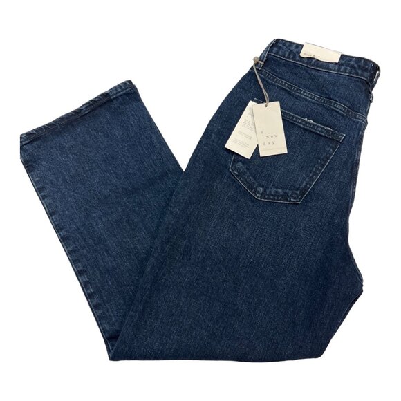 A‎ New Day Jeans Womens 8 29R Dark Wash Boot Cut High Rise Denim Casual Western - Picture 1 of 8